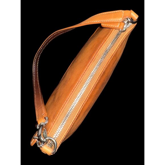 VTG Coach Purse Tan Leather Hampton Demi Baguette 7785 Wristlet Clutch Y2K Mini - Picture 6 of 10